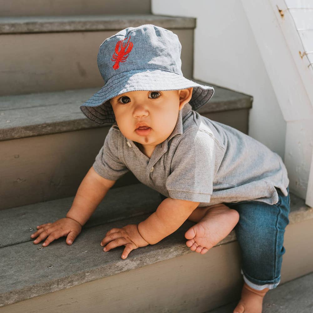 Lobster Chambray Bucket Hat - Magnolia BabyBucket Hat