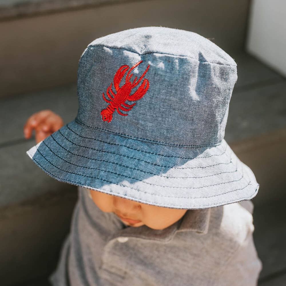 Lobster Chambray Bucket Hat - Magnolia BabyBucket Hat