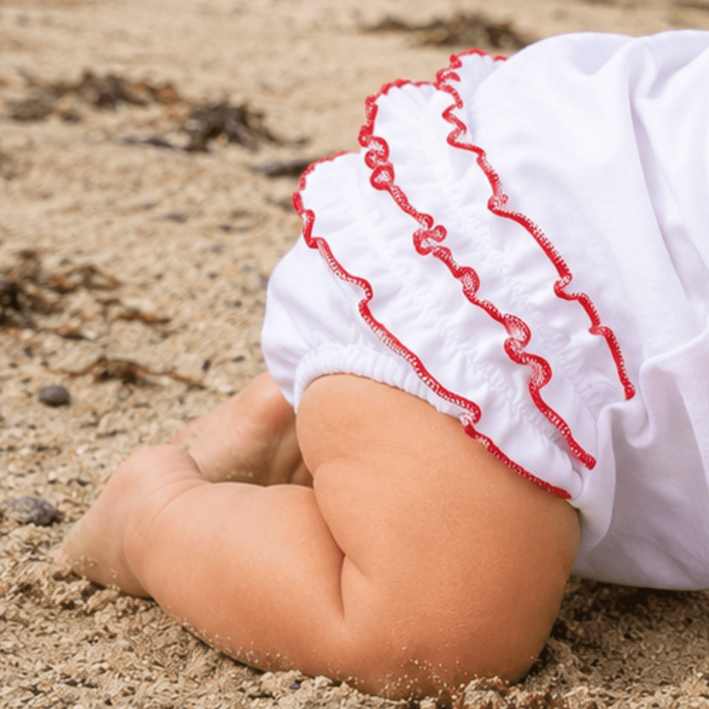Lobster Short Sleeve Ruffle Bubble - Magnolia BabyBubble