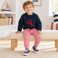 Boy Playwear Set - Lobster Sweater & Red Stripe Joggers