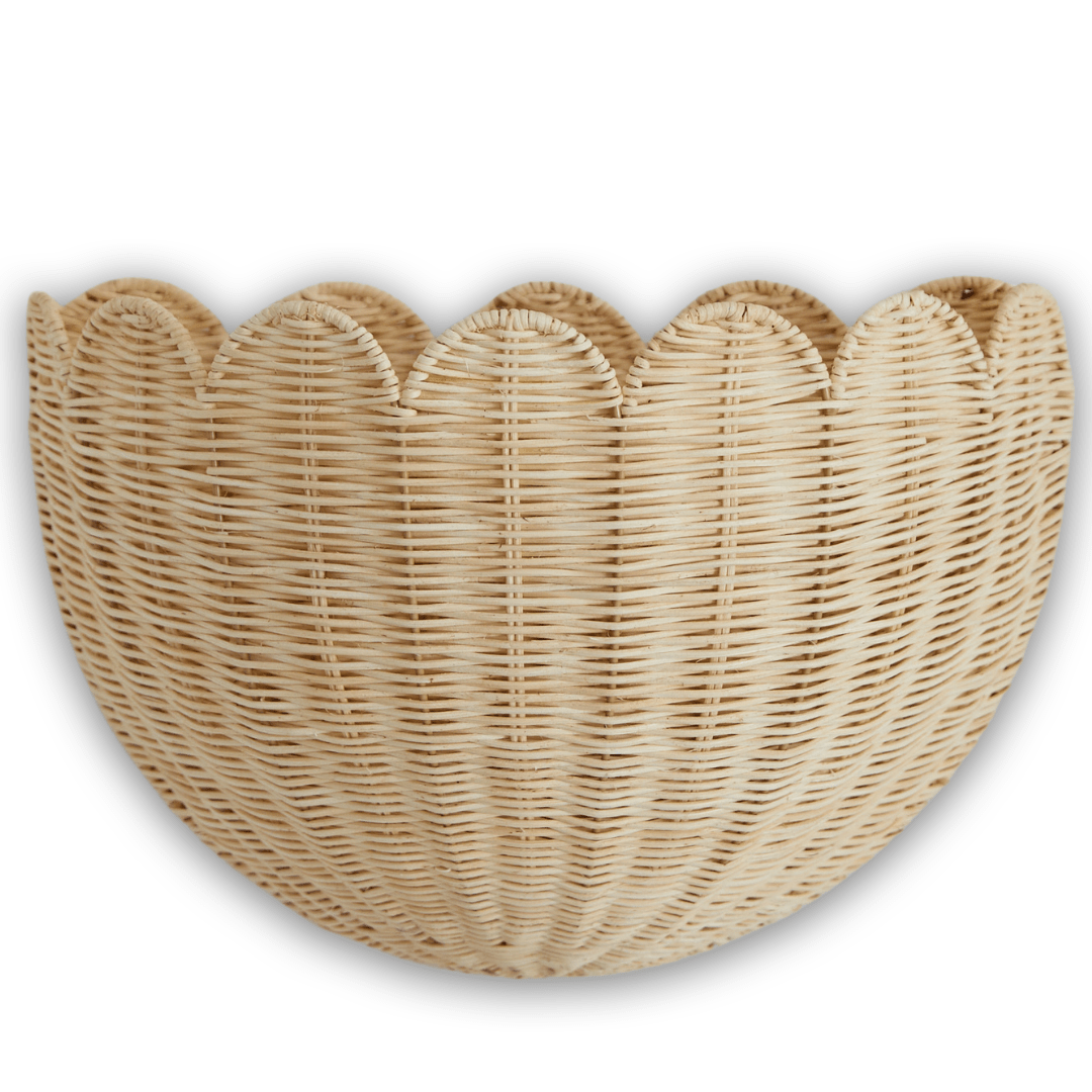 Lola Scalloped Wall Basket - Magnolia Baby