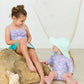 Long Sleeve Rash Guard Swimsuit UPF50 - Magical Mermaid - Magnolia BabySwimsuit