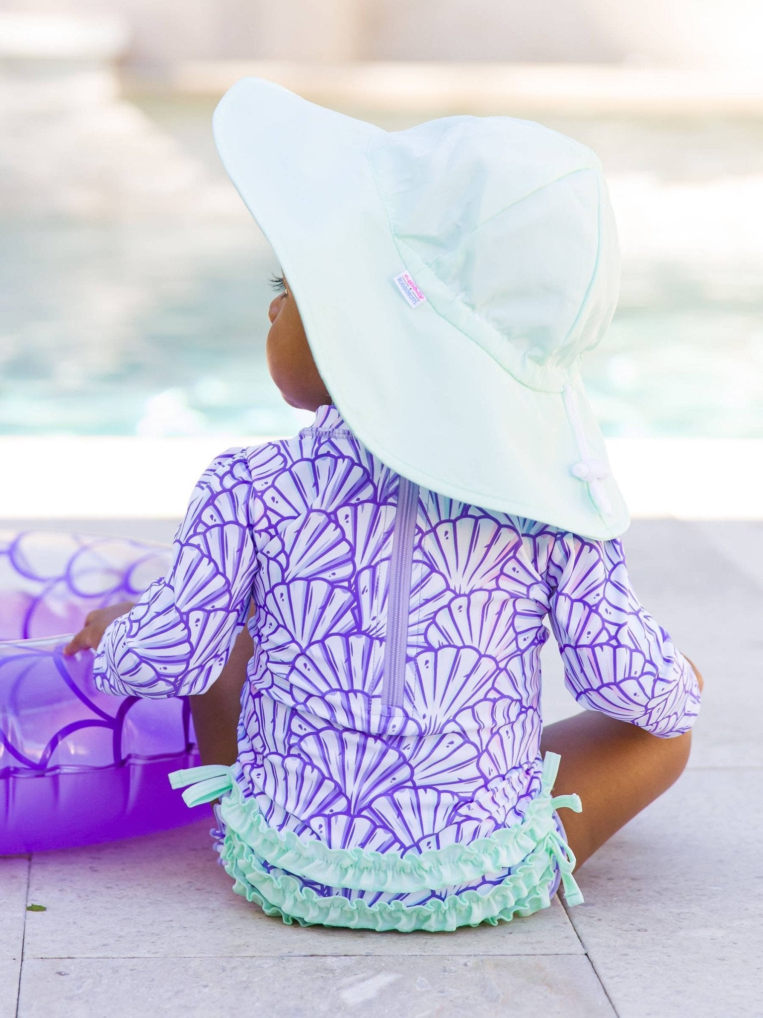 Long Sleeve Rash Guard Swimsuit UPF50 - Magical Mermaid - Magnolia BabySwimsuit