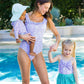 Long Sleeve Rash Guard Swimsuit UPF50 - Magical Mermaid - Magnolia BabySwimsuit