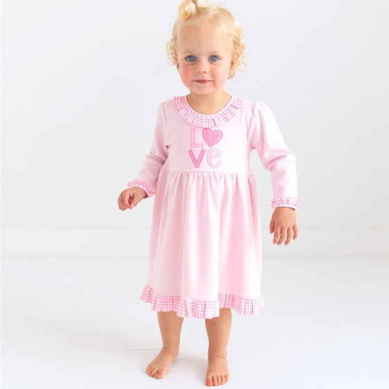 Love Appliqué Toddler Dress - Magnolia BabyDress