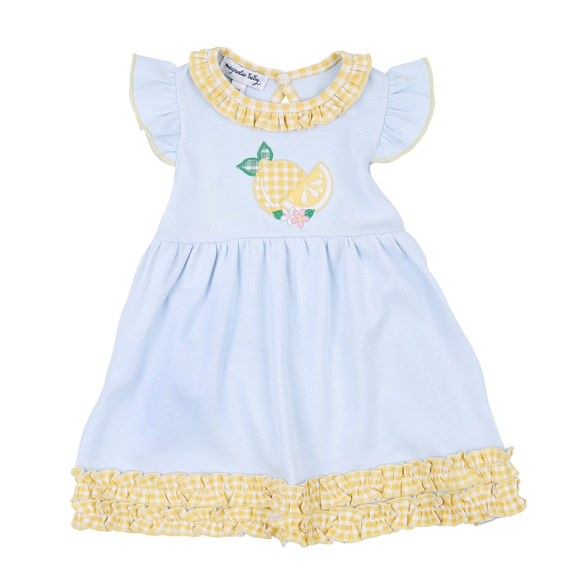 Lovely Lemons Applique Flutters Dress - Magnolia BabyDress