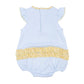 Lovely Lemons Applique Ruffle Flutters Bubble - Magnolia BabyBubble