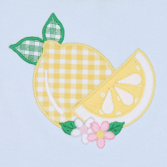 Lovely Lemons Applique Ruffle Flutters Bubble - Magnolia BabyBubble