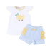 Lovely Lemons Applique Ruffle Flutters Short Set - Magnolia BabyShort Set