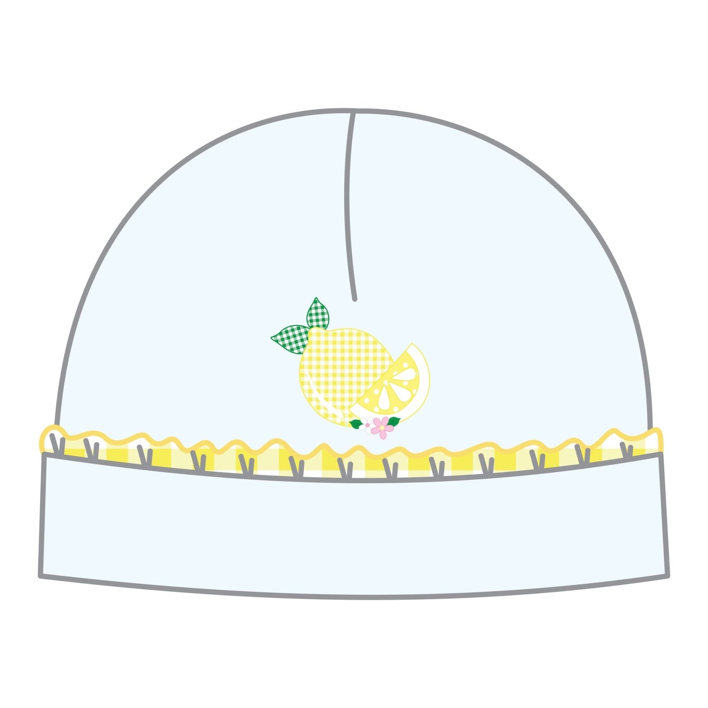 Lovely Lemons Applique Ruffle Hat - Magnolia BabyHat