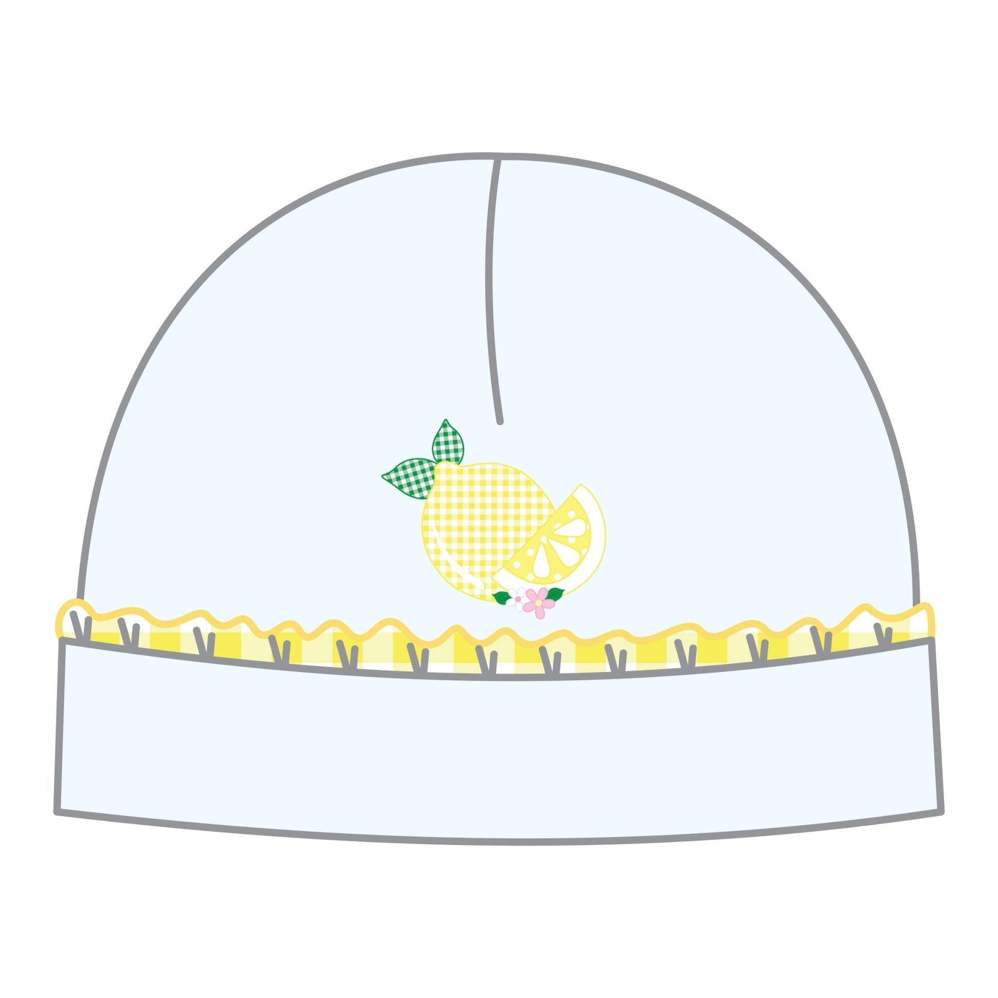 Lovely Lemons Applique Ruffle Hat - Magnolia BabyHat