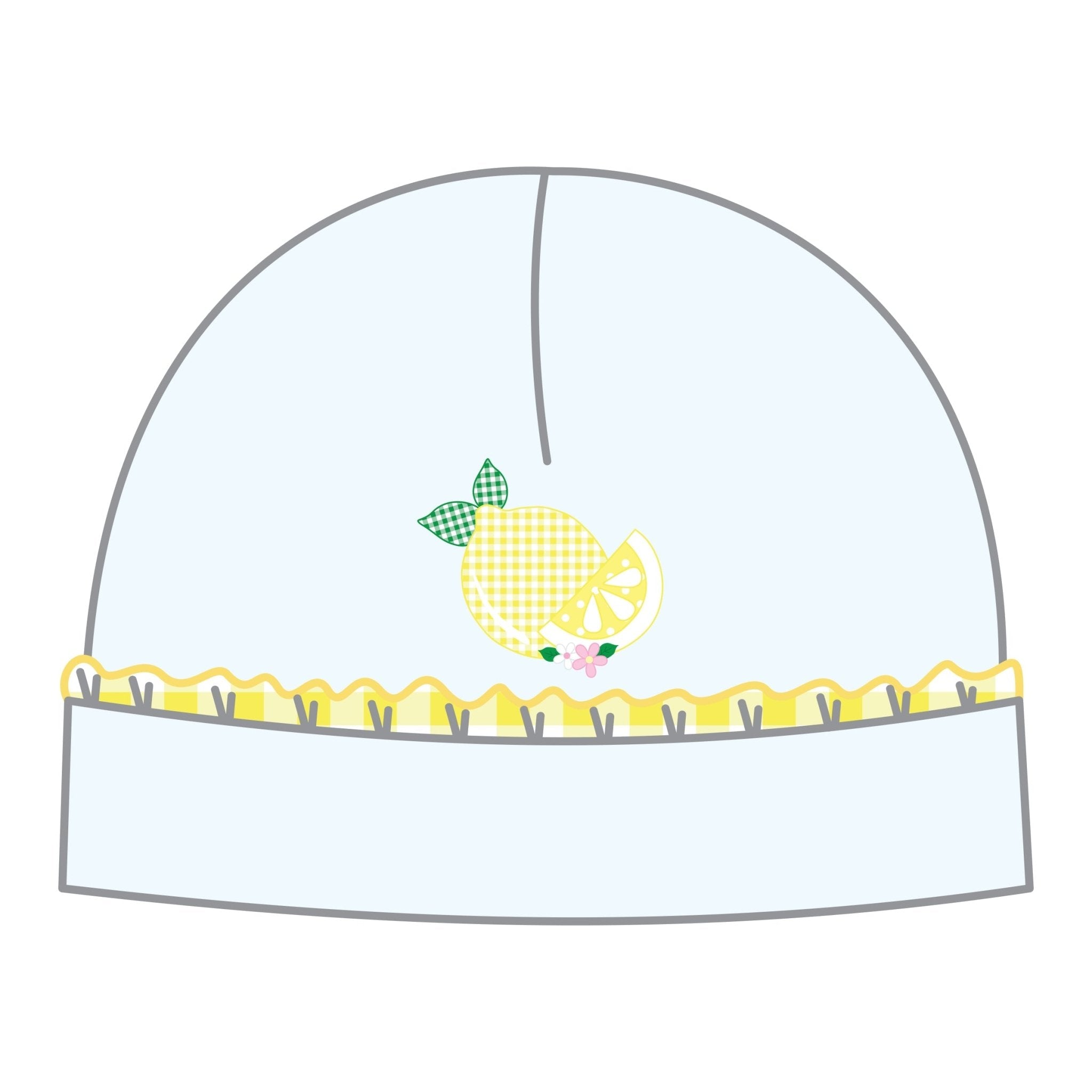 Lovely Lemons Applique Ruffle Hat - Magnolia BabyHat