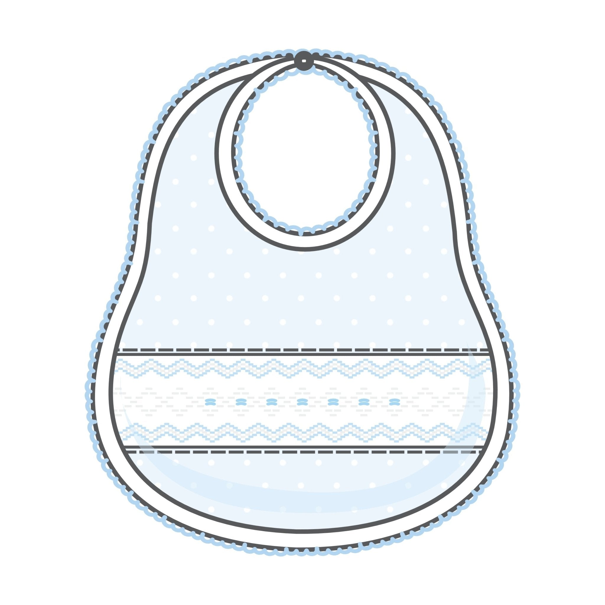 Luca's Classics Smocked Bib - Light Blue - Magnolia BabyBib