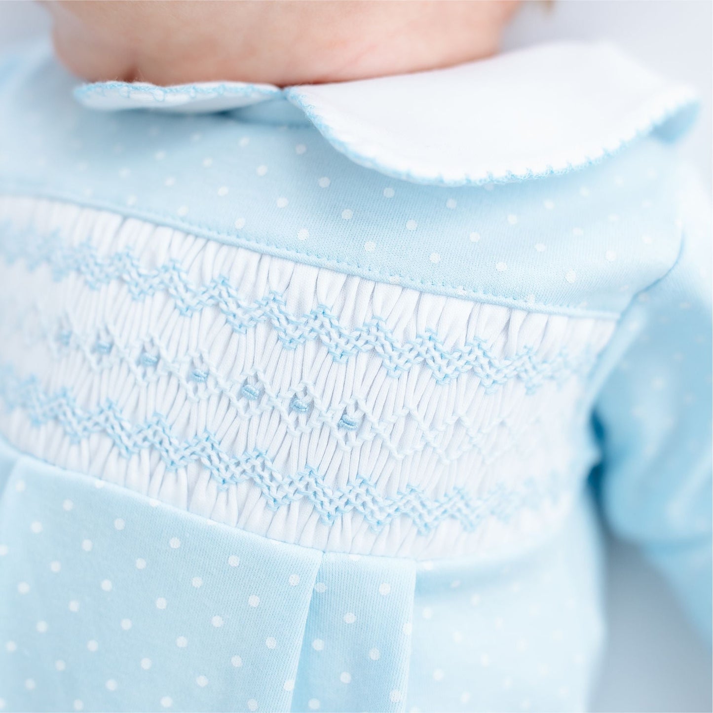 Luca's Classics Smocked Footie - Light Blue - Magnolia BabyFootie