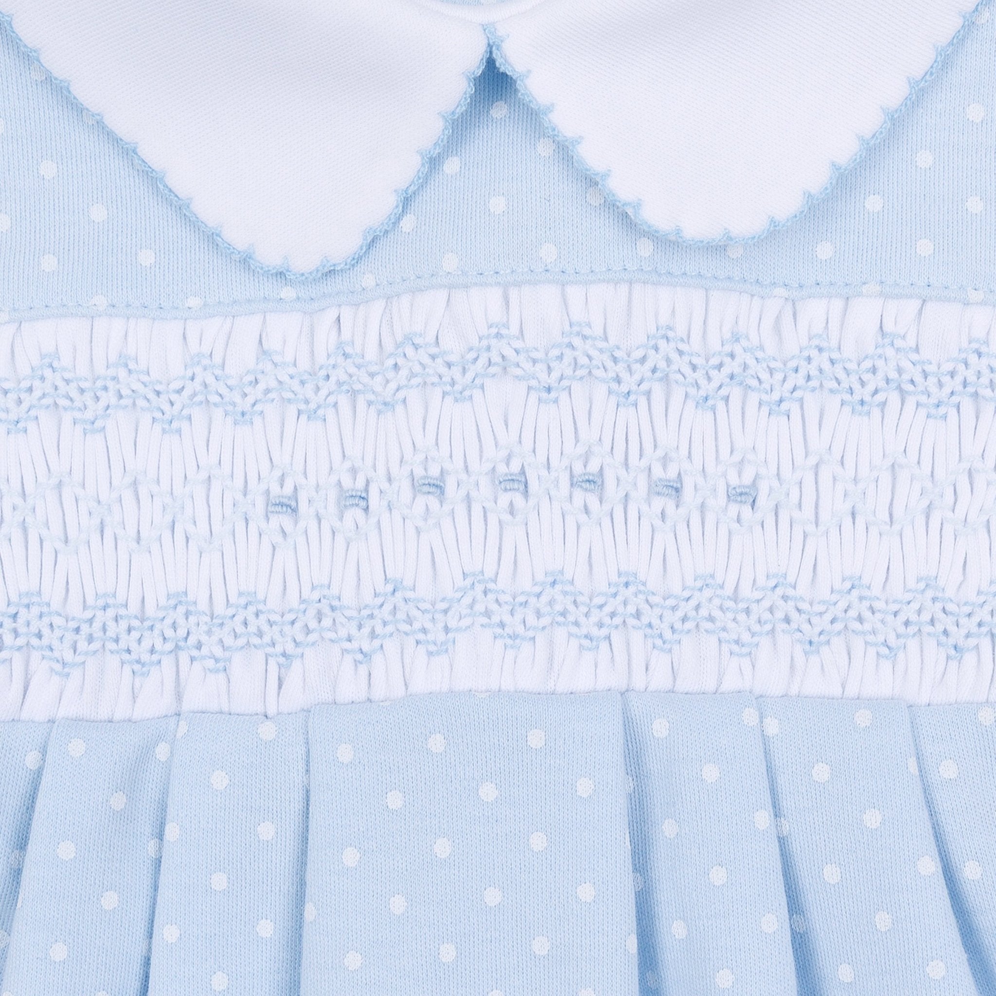 Luca's Classics Smocked Long Sleeve Bubble - Light Blue - Magnolia BabyBubble