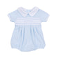 Luca's Classics Smocked Short Sleeve Bubble - Light Blue - Magnolia BabyBubble