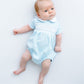 Luca's Classics Smocked Short Sleeve Bubble - Light Blue - Magnolia BabyBubble