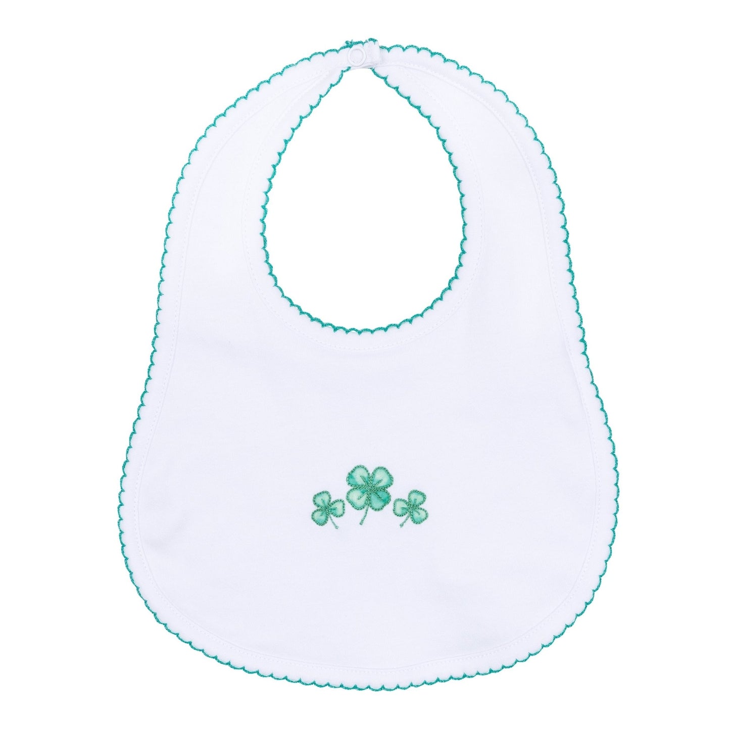 Lucky Little Ones Embroidered Bib - Green - Magnolia BabyBib
