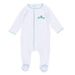 Lucky Little Ones Embroidered Footie - Green - Magnolia BabyFootie