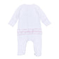 Lucky Little Ones Embroidered Ruffle Footie - Pink - Magnolia BabyFootie