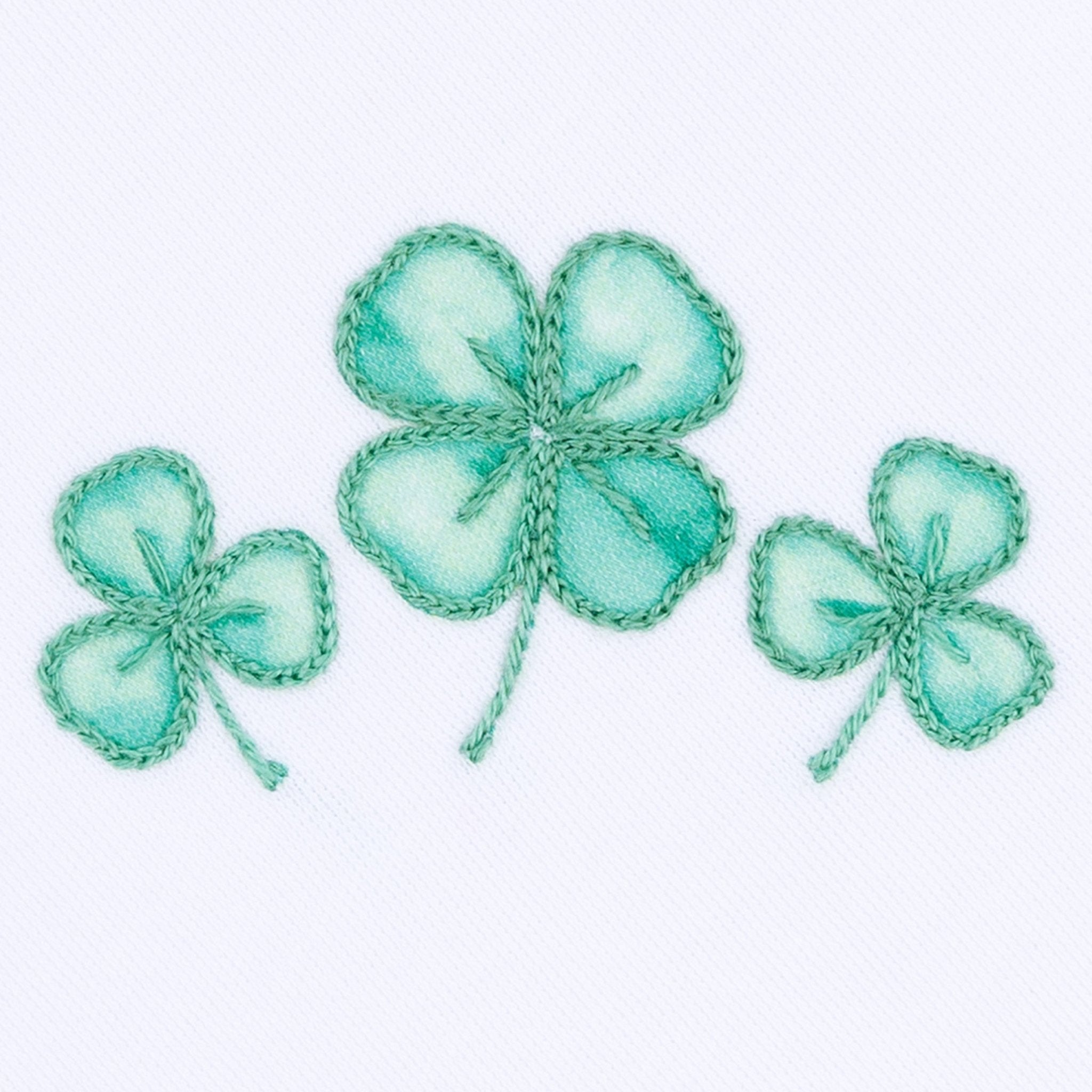 Lucky Little Ones Embroidered Short Sleeve Bubble - Green - Magnolia BabyBubble