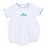 Lucky Little Ones Embroidered Short Sleeve Bubble - Green - Magnolia BabyBubble