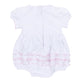 Lucky Little Ones Embroidered Short Sleeve Bubble - Pink - Magnolia BabyBubble