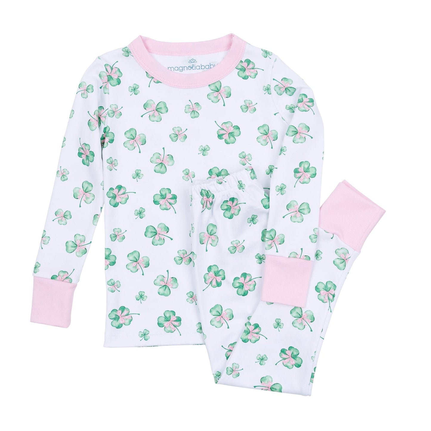 Lucky Little Ones Long Pajamas - Pink - Magnolia BabyLong Pajamas
