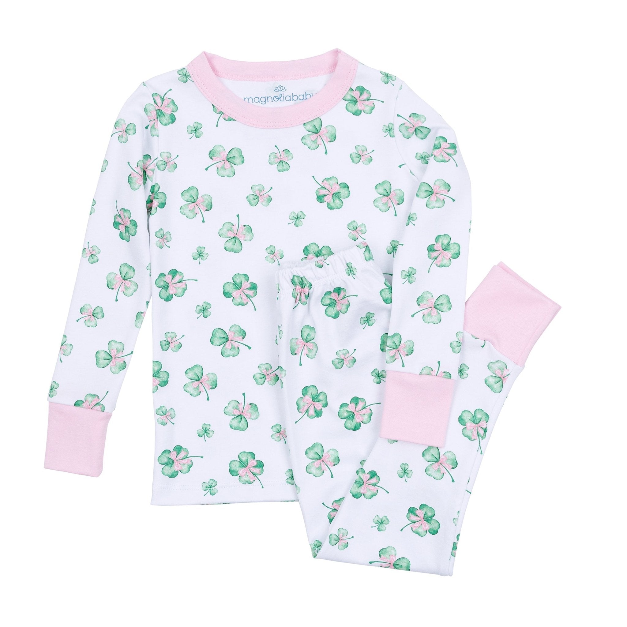 Lucky Little Ones Long Pajamas - Pink - Magnolia BabyLong Pajamas