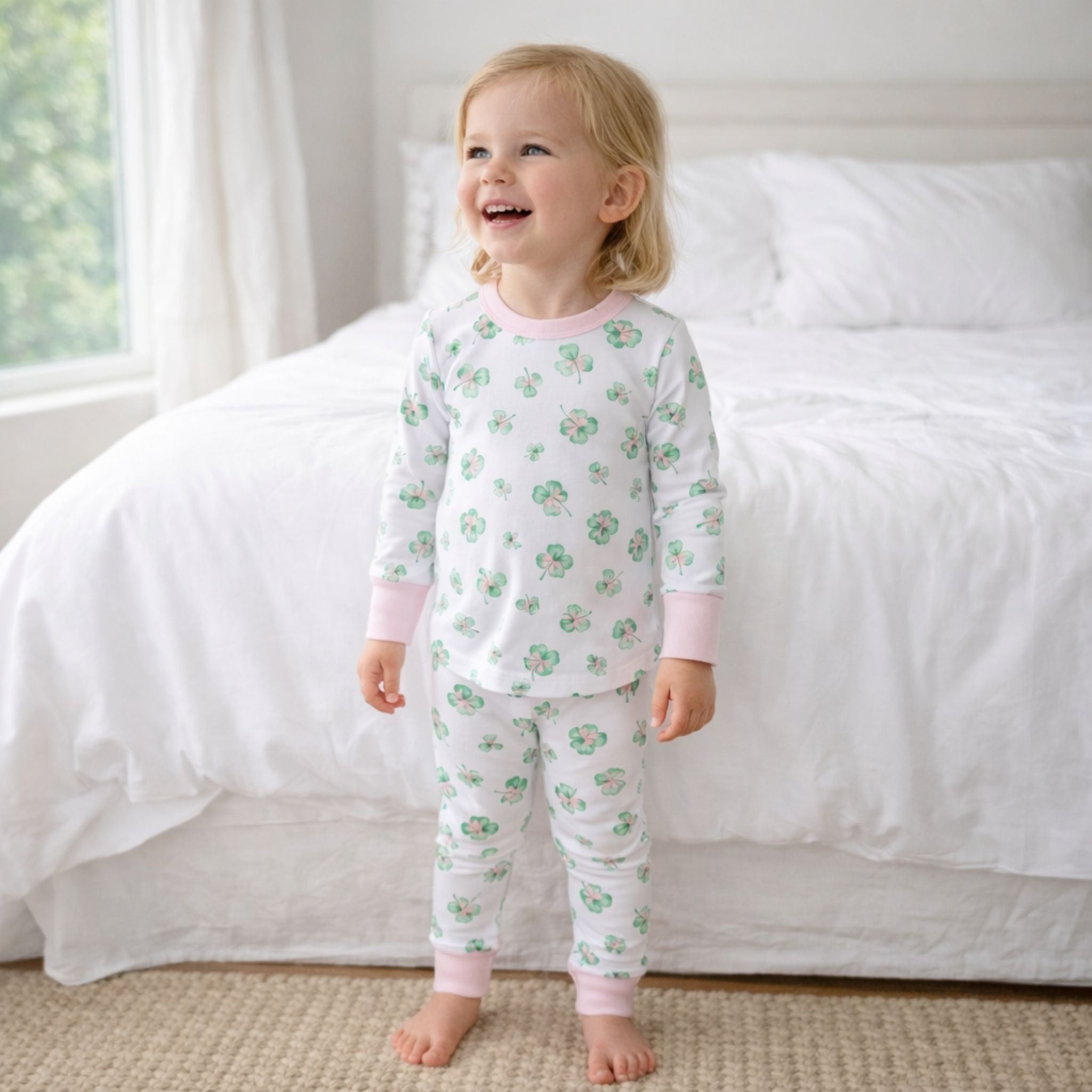 Lucky Little Ones Long Pajamas - Pink - Magnolia BabyLong Pajamas
