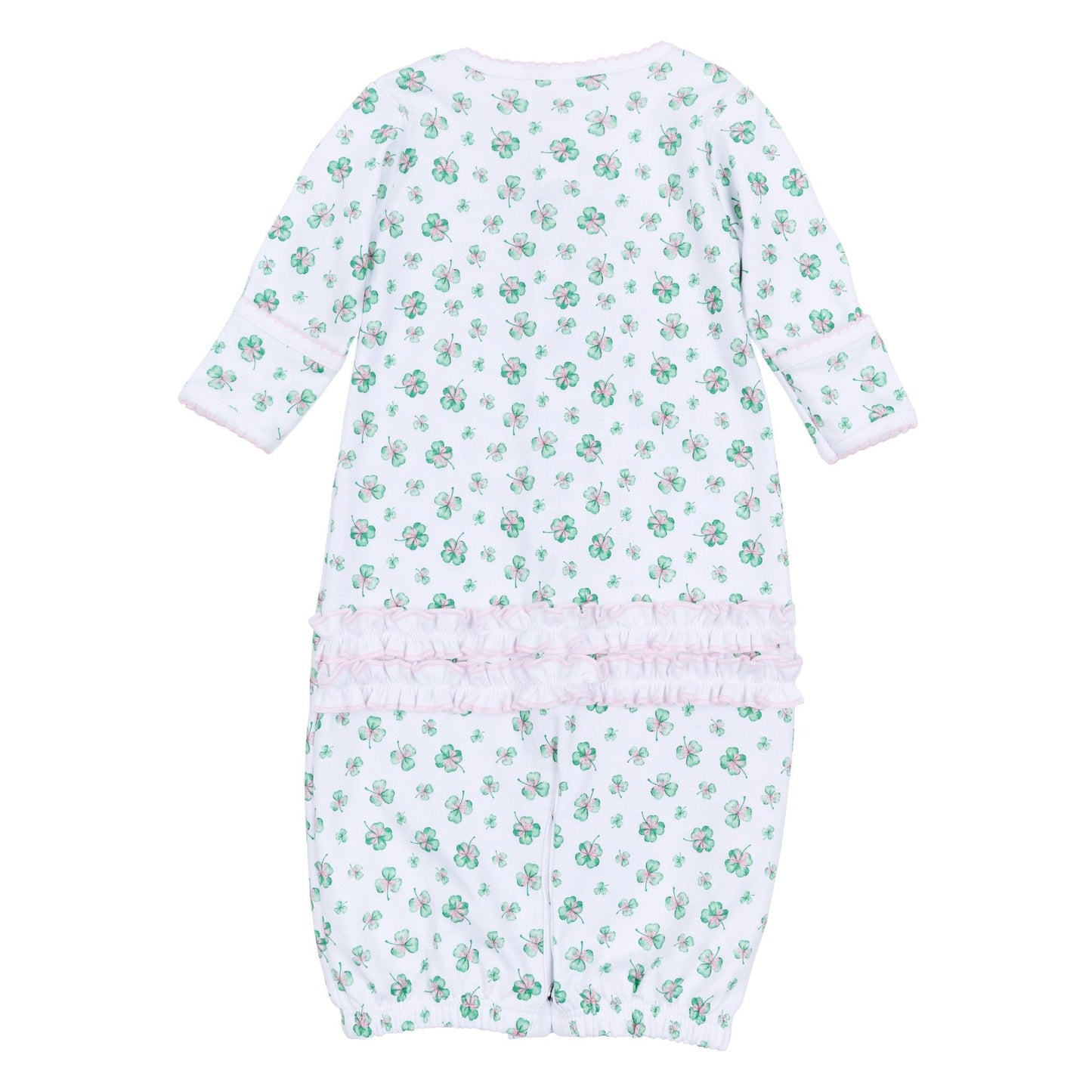 Lucky Little Ones Printed Ruffle Converter - Pink - Magnolia BabyConverter Gown