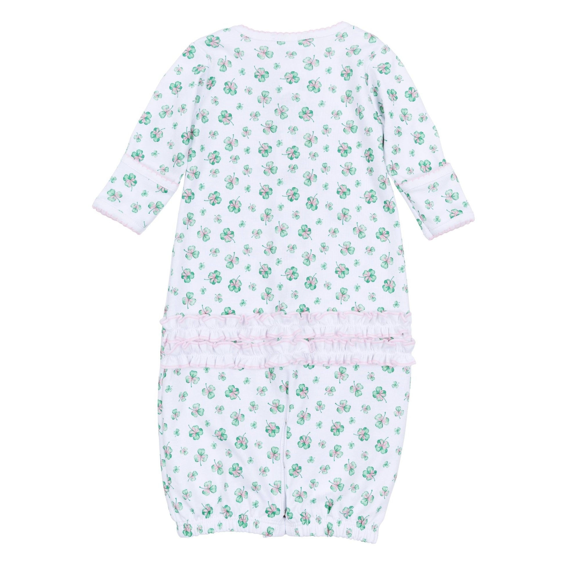 Lucky Little Ones Printed Ruffle Converter - Pink - Magnolia BabyConverter Gown