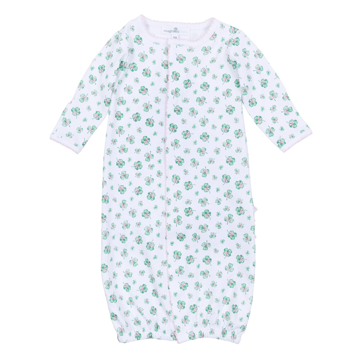 Lucky Little Ones Printed Ruffle Converter - Pink - Magnolia BabyConverter Gown