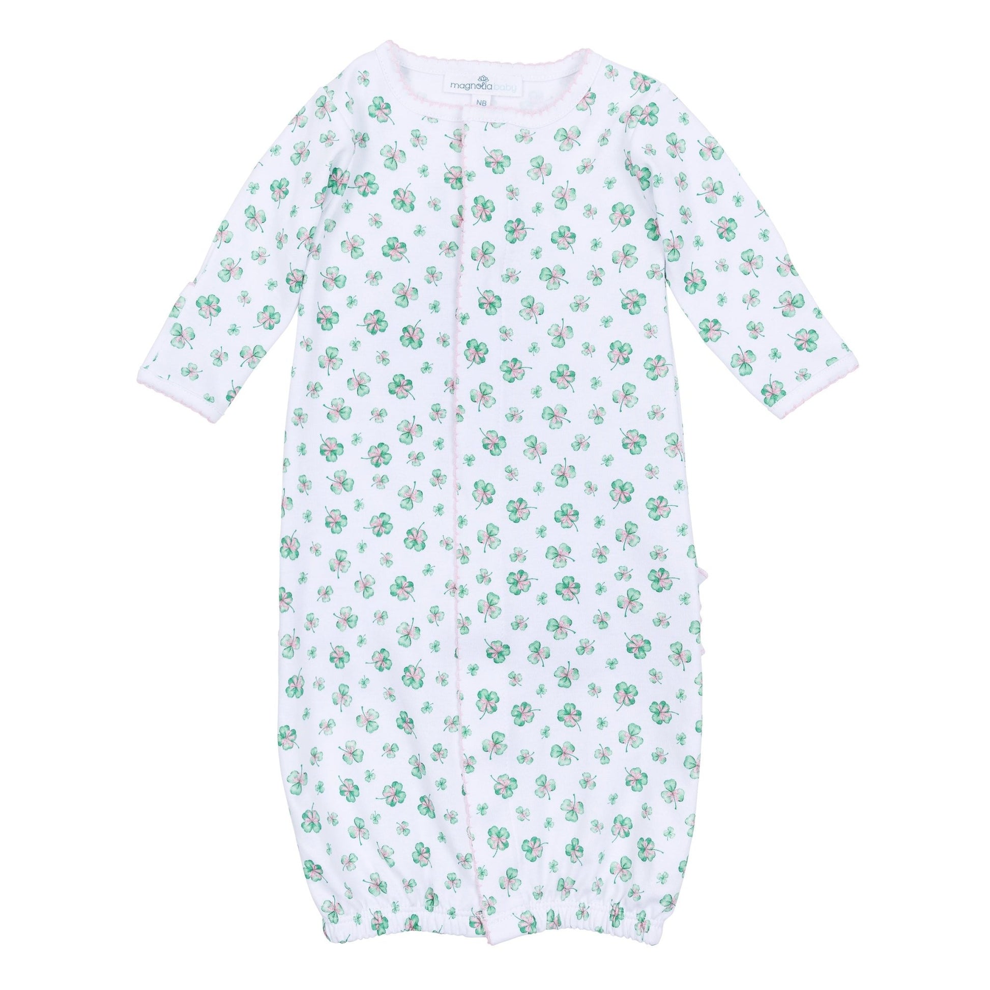 Lucky Little Ones Printed Ruffle Converter - Pink - Magnolia BabyConverter Gown