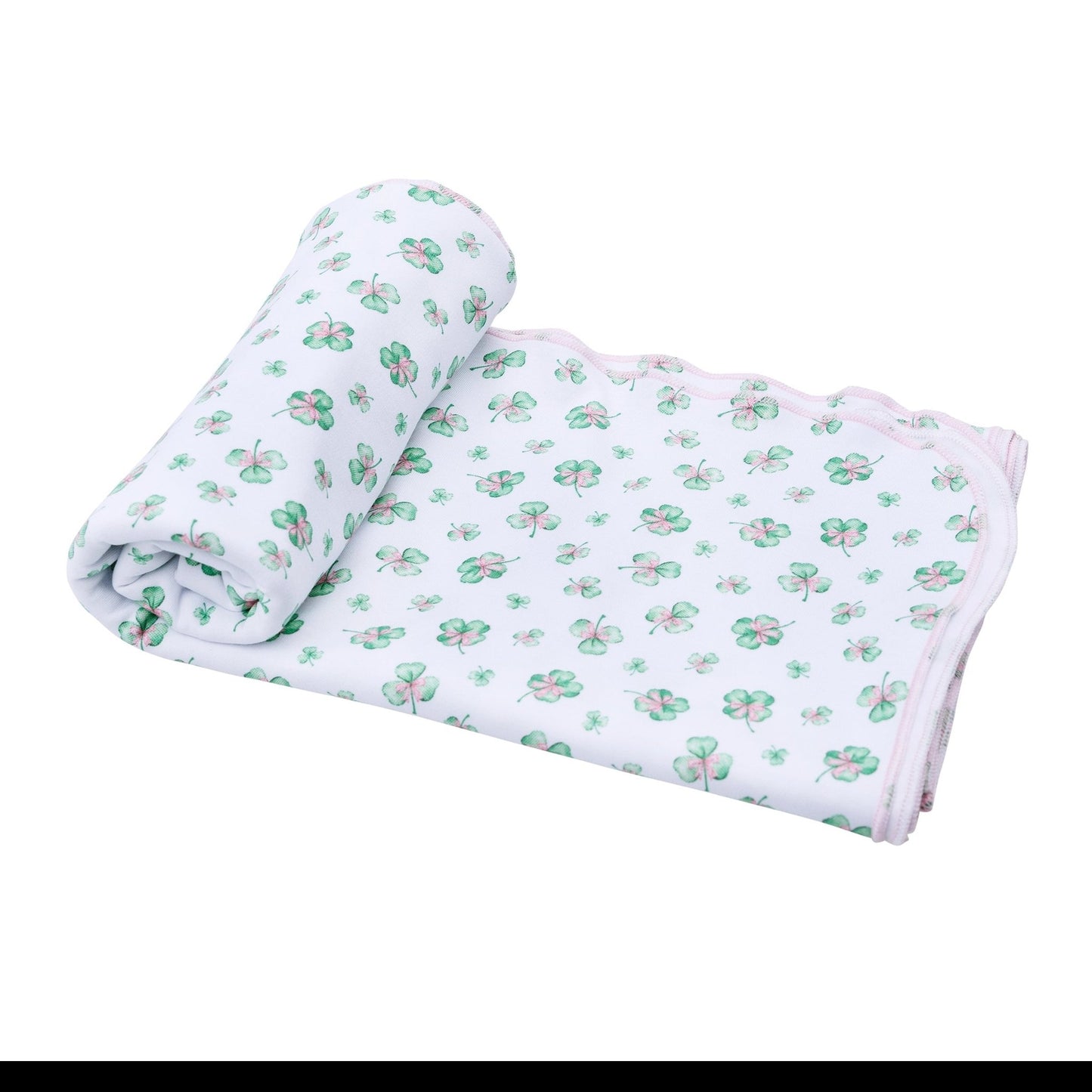 Lucky Little Ones Printed Swaddle Blanket - Pink - Magnolia BabySwaddle Blanket