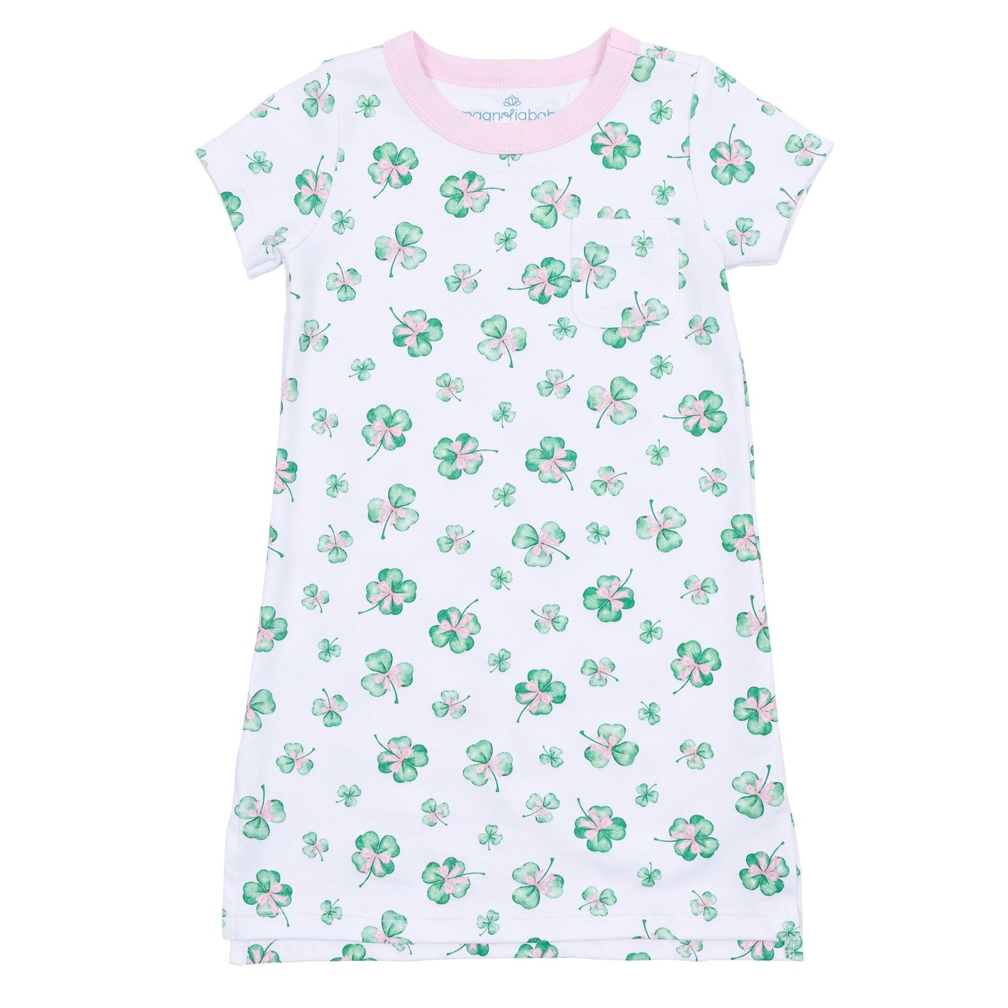Lucky Little Ones Short Sleeve Nightdress - Pink - Magnolia BabyNightdress