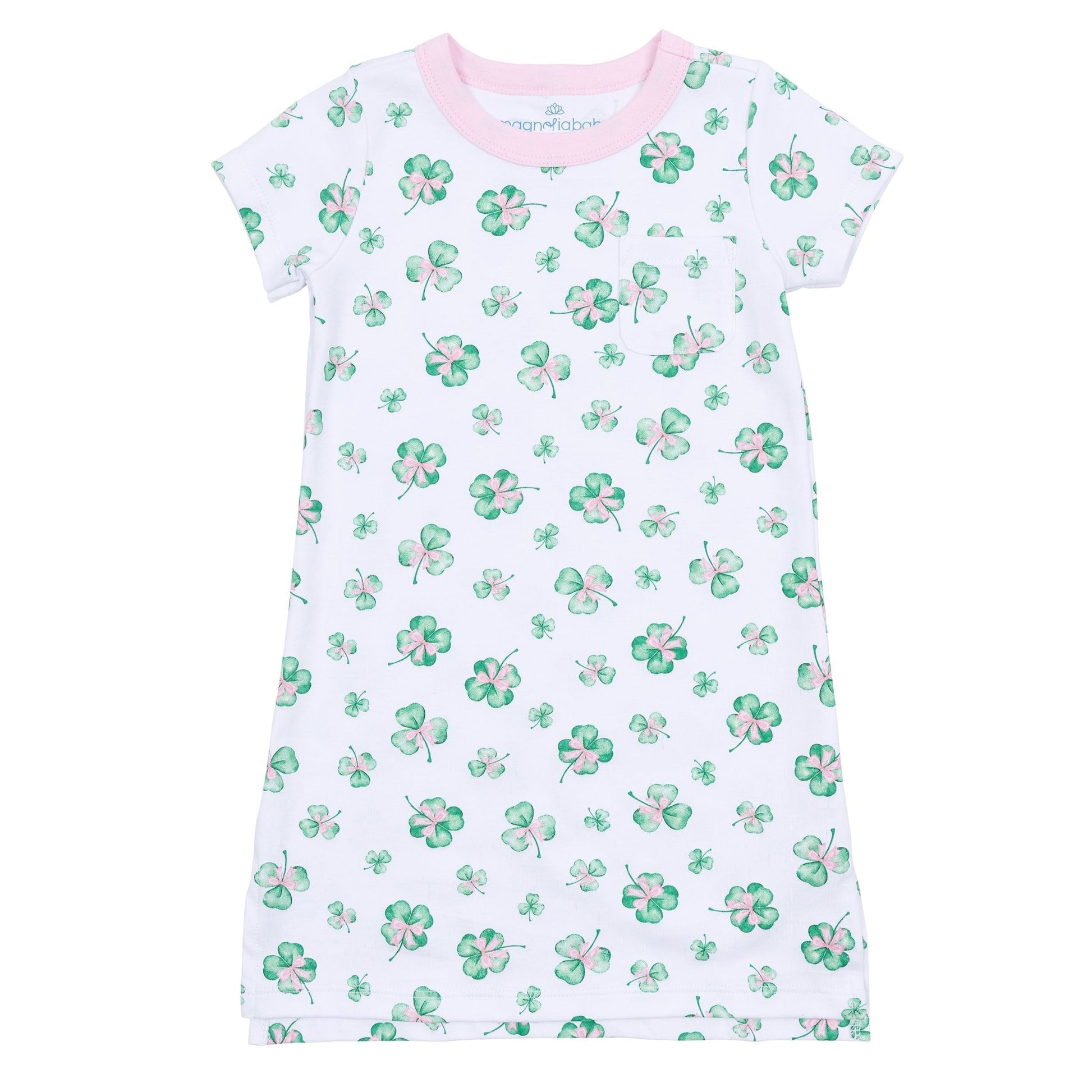 Lucky Little Ones Short Sleeve Nightdress - Pink - Magnolia BabyNightdress