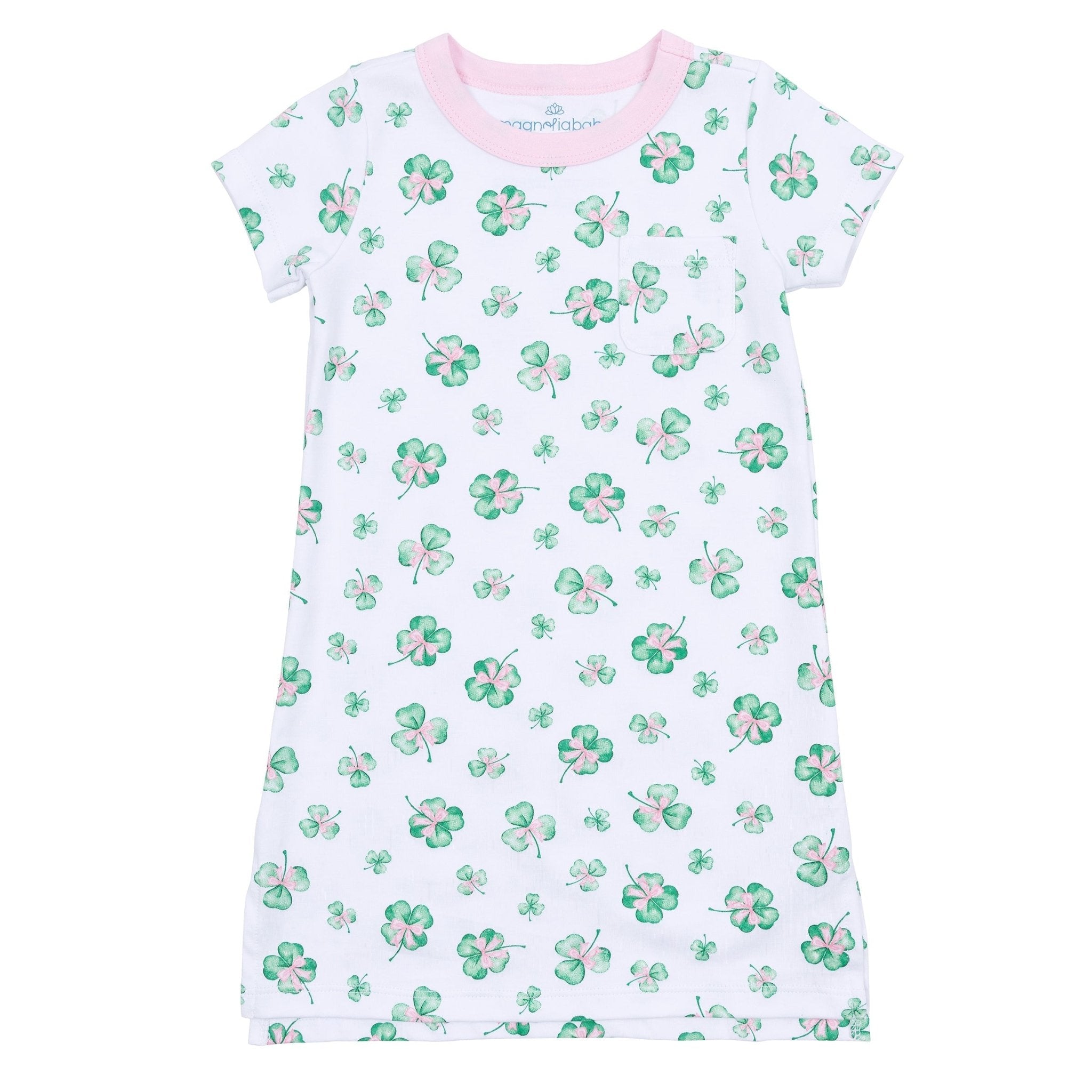 Lucky Little Ones Short Sleeve Nightdress - Pink - Magnolia BabyNightdress