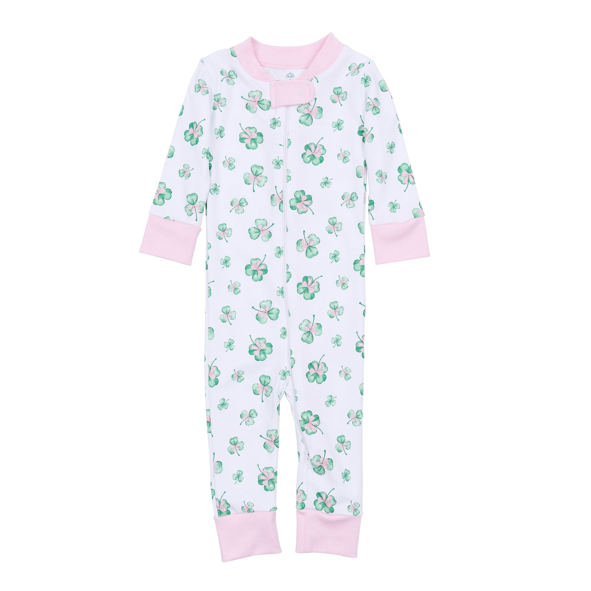 Lucky Little Ones Zip Pajamas - Pink - Magnolia BabyZipper Pajamas