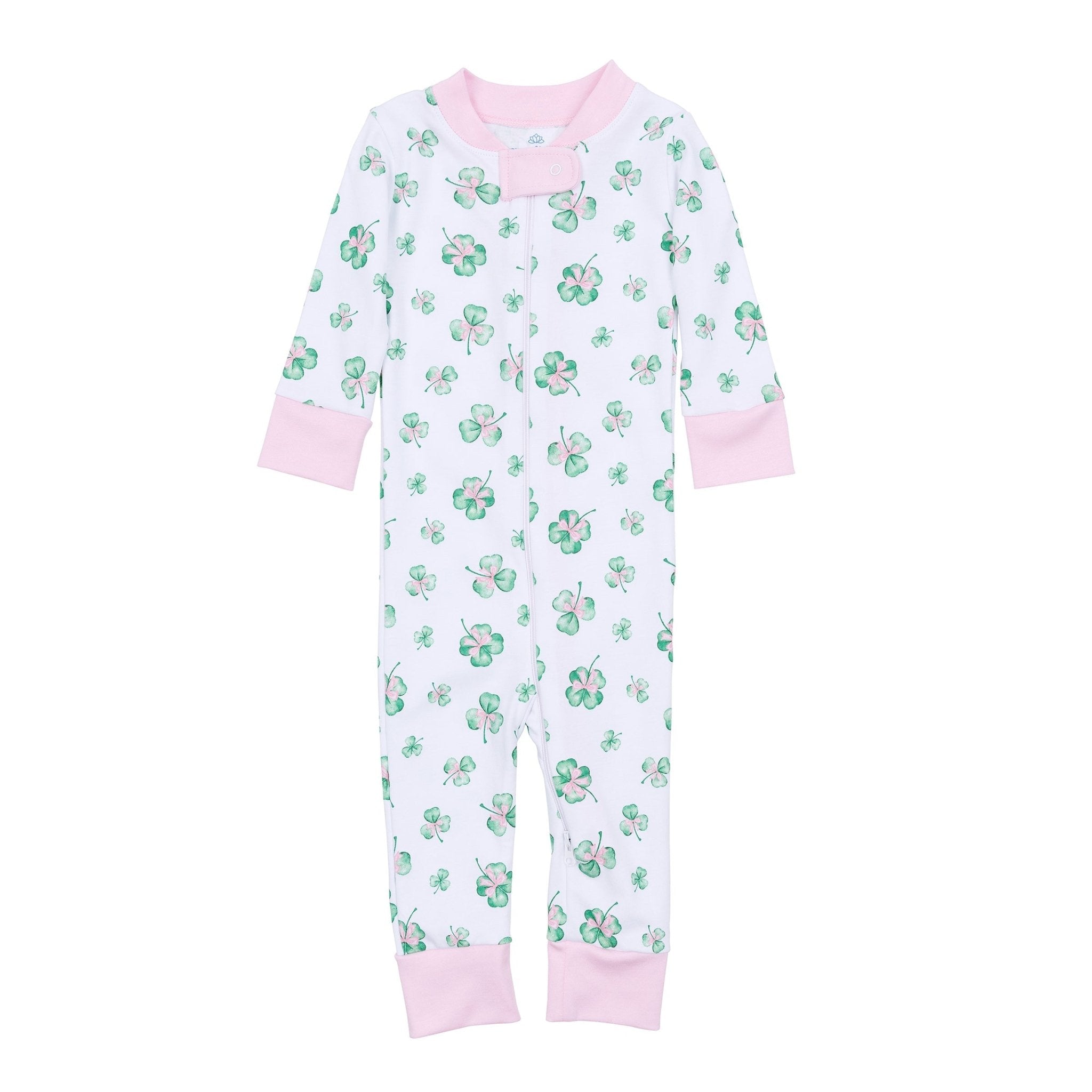 Lucky Little Ones Zip Pajamas - Pink - Magnolia BabyZipper Pajamas