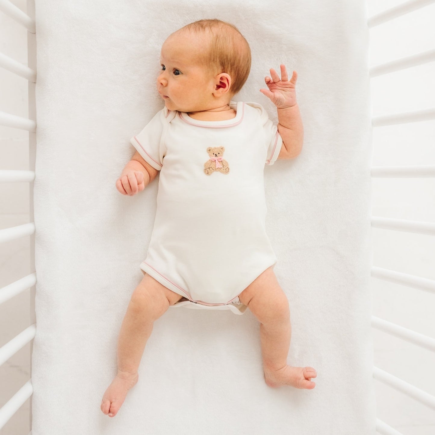 Bear Hugs Lap Bodysuit - Dusty Rose