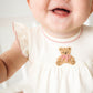 Bear Hugs Ruffle Diaper Cover Set - Dusty Rose