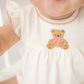 Bear Hugs Ruffle Diaper Cover Set - Dusty Rose