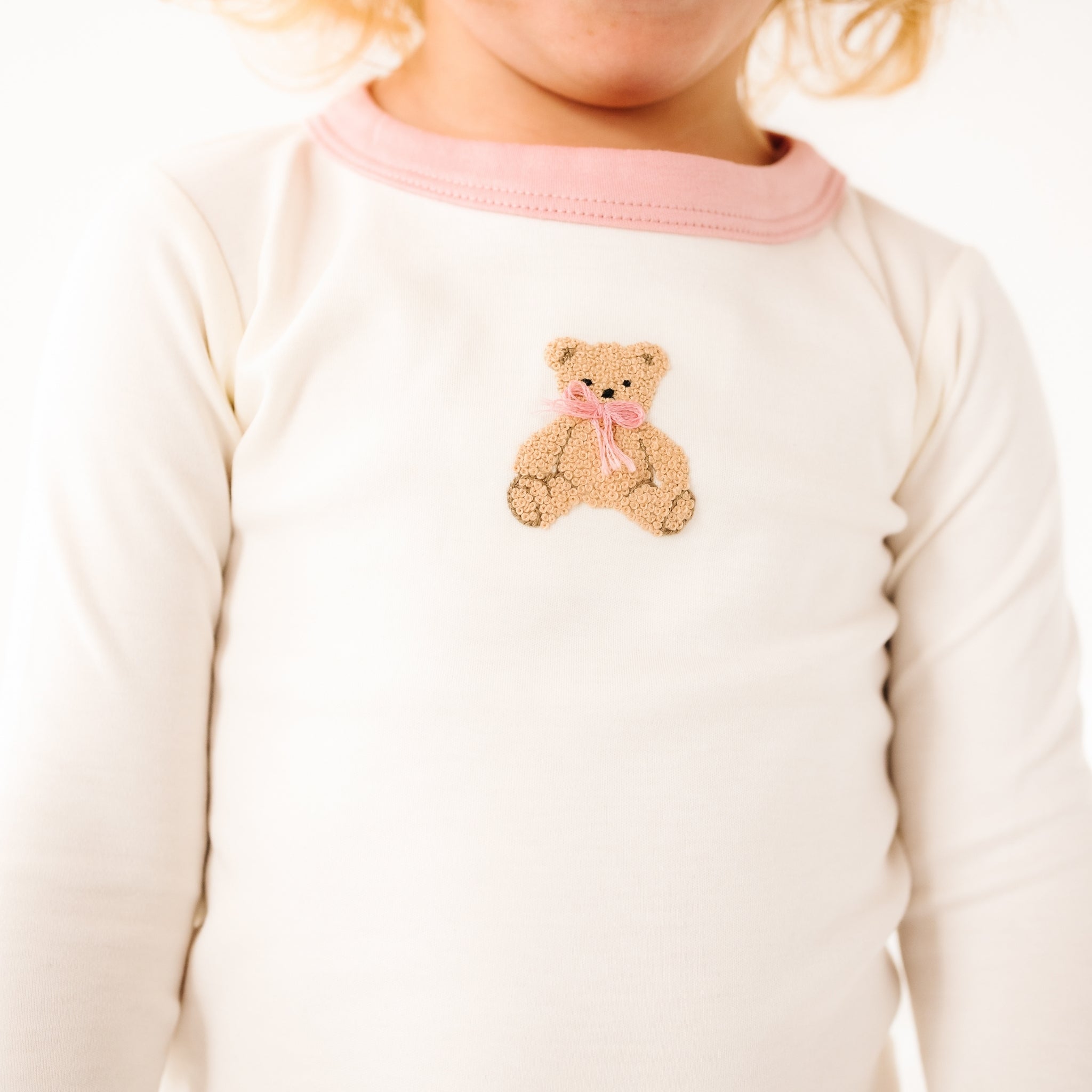Bear Hugs Long Pajamas - Dusty Rose