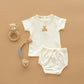 Bear Hugs Hand-Embroidered Diaper Cover Set - Ivory