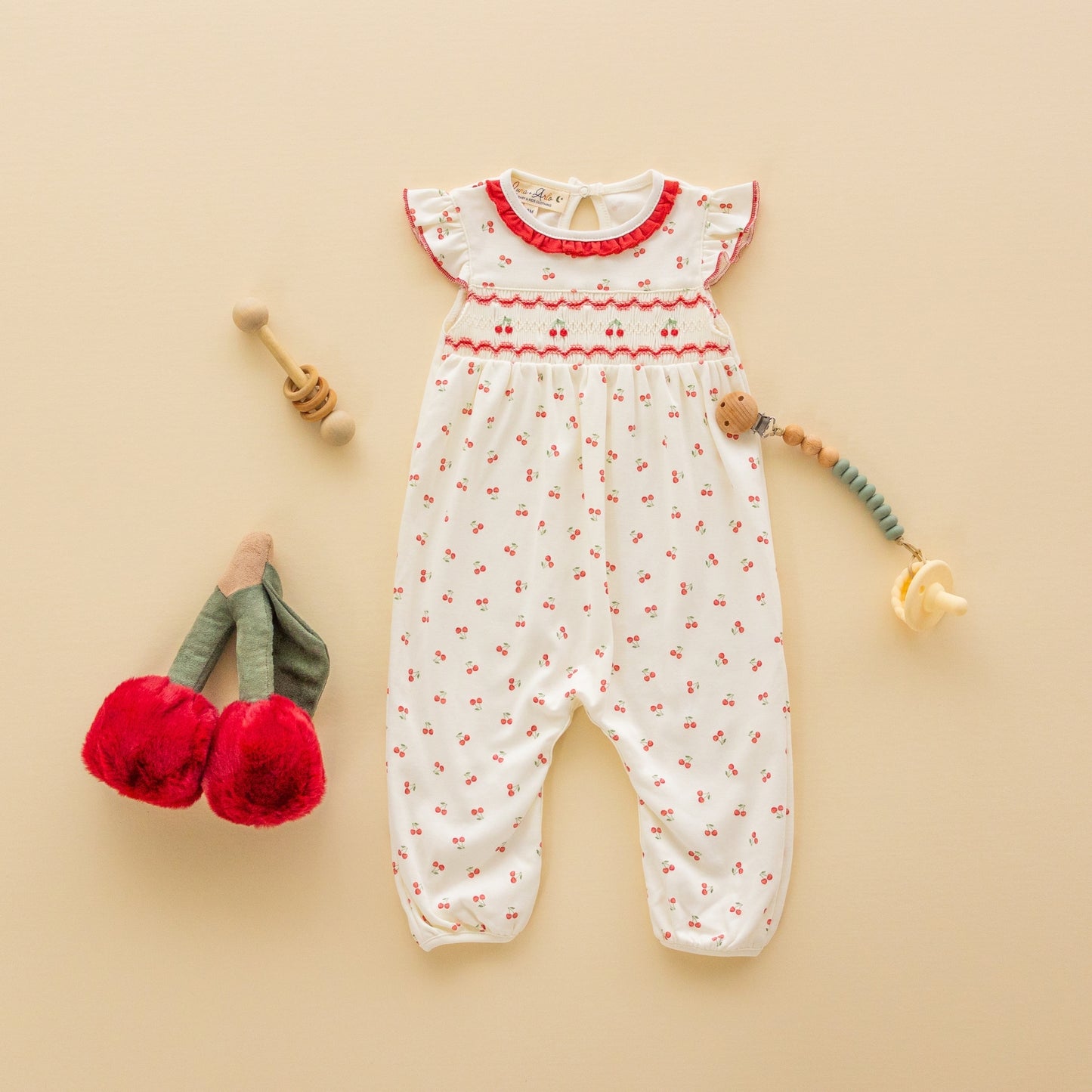 Cherry Grove Smocked Playsuit