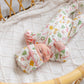 Cowboy Christmas Zip Footie - Dusty Rose