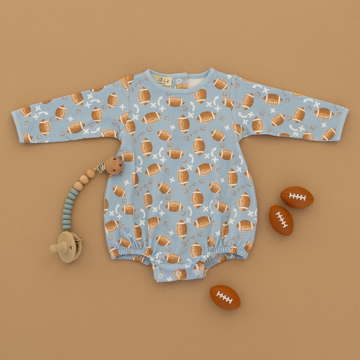 Football Days Long Sleeve Bubble - Sky