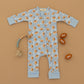 Football Days Zip Playsuit - Sky