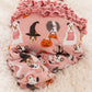 Halloween Hounds Ruffle Zip Footie - Dusty Rose